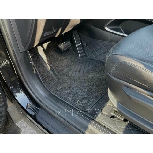 3D коврики из экокожи для Hyundai Tucson 4 NX4 длинная база (4 п-е, 2020 - н. в.) / 3Д коврики из экокожи для Хендай Туксон 4 NX4 длинная база (4 п-е, 2020 - н. в.)