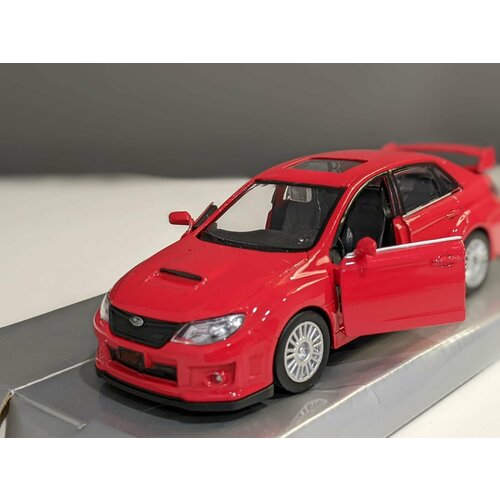 Коллекционная машинка Subaru WRX STI 1:32, Красная