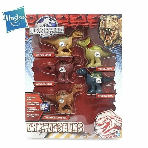 Набор динозавров драчунов Jurassic World Brawlasaurs Мир Юрского периода 5 шт, Hasbro