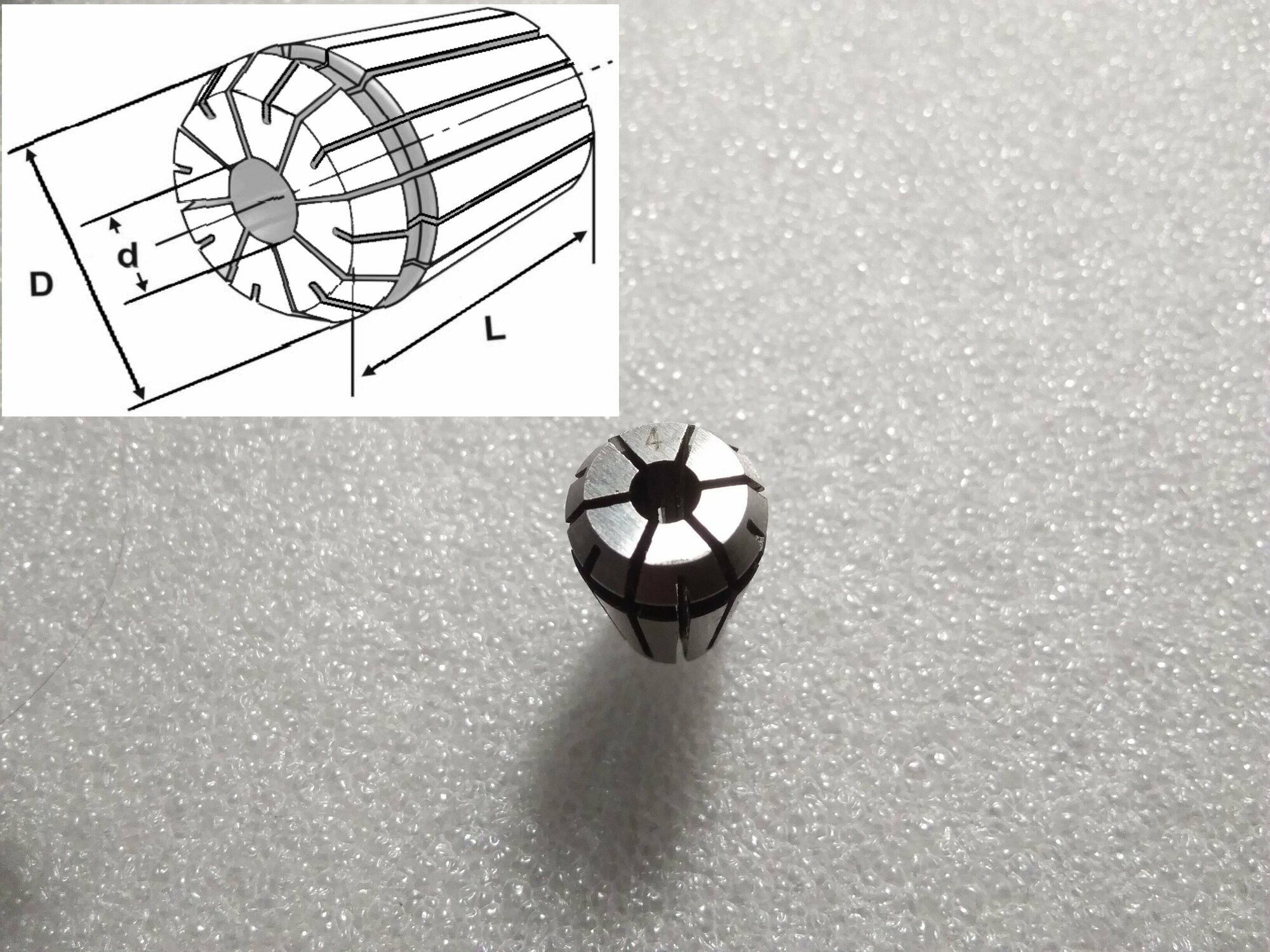 фото Цанга ER32-4-3, D-32/ d-4-3. N series для ЧПУ станка