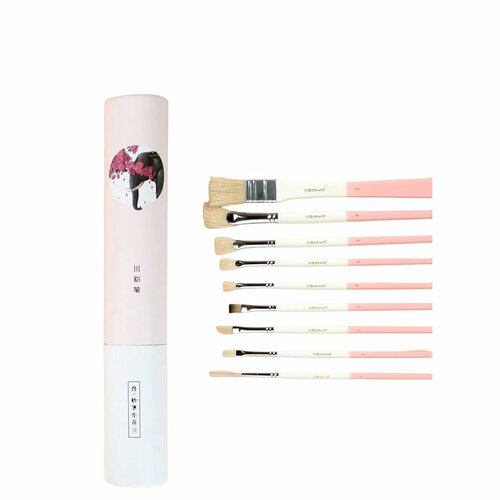 HIMI MIYA/ Кисти для рисования и маникюра/ Набор кистей Wild Animal 9 шт марки MIYA розовый FC. ST.007/PINK
