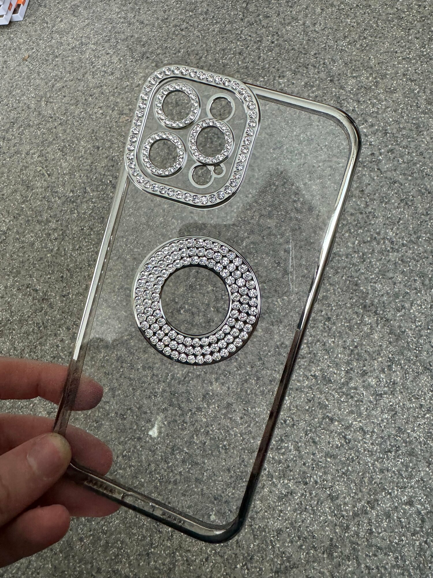 Чехол панель накладка бампер MyPads Ring на iPhone 11 (обычный) тонкая силиконовая крышка с защитой задней камеры со стразами и рельефным кольцом с.