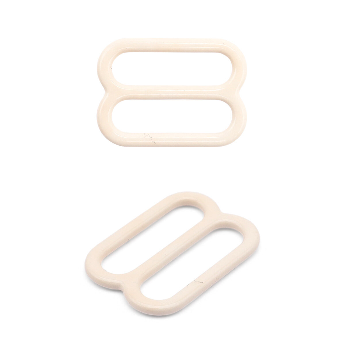 Регуляторы для бретелей 12 мм, 20 шт (металл, эмаль), Айрис (C571 молочный)