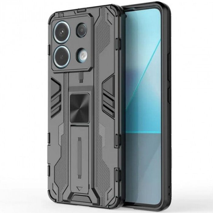Galvatron Противоударный чехол-подставка для Xiaomi Redmi Note 13 Pro 5G / Poco X6 5G с защитой камеры