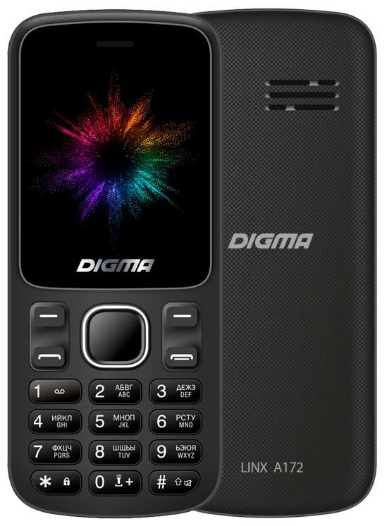 Телефон мобильный (DIGMA Linx A172 32Mb Black (LT1070PM))