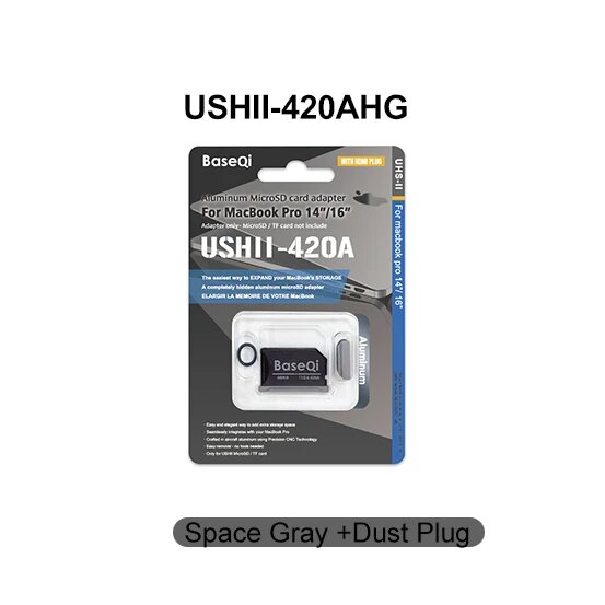 BaseQi адаптер для карт памяти Micro SD для MacBook Pro, 420AHG