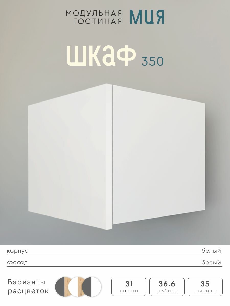 Шкаф с фасадом 350х366х320 Гостиная Мия, Wood&Stone