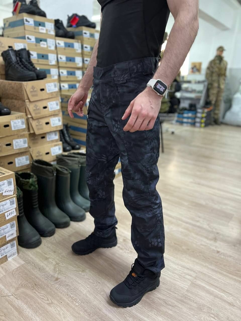 Брюки Страйкер Чёрный питон — фото 1