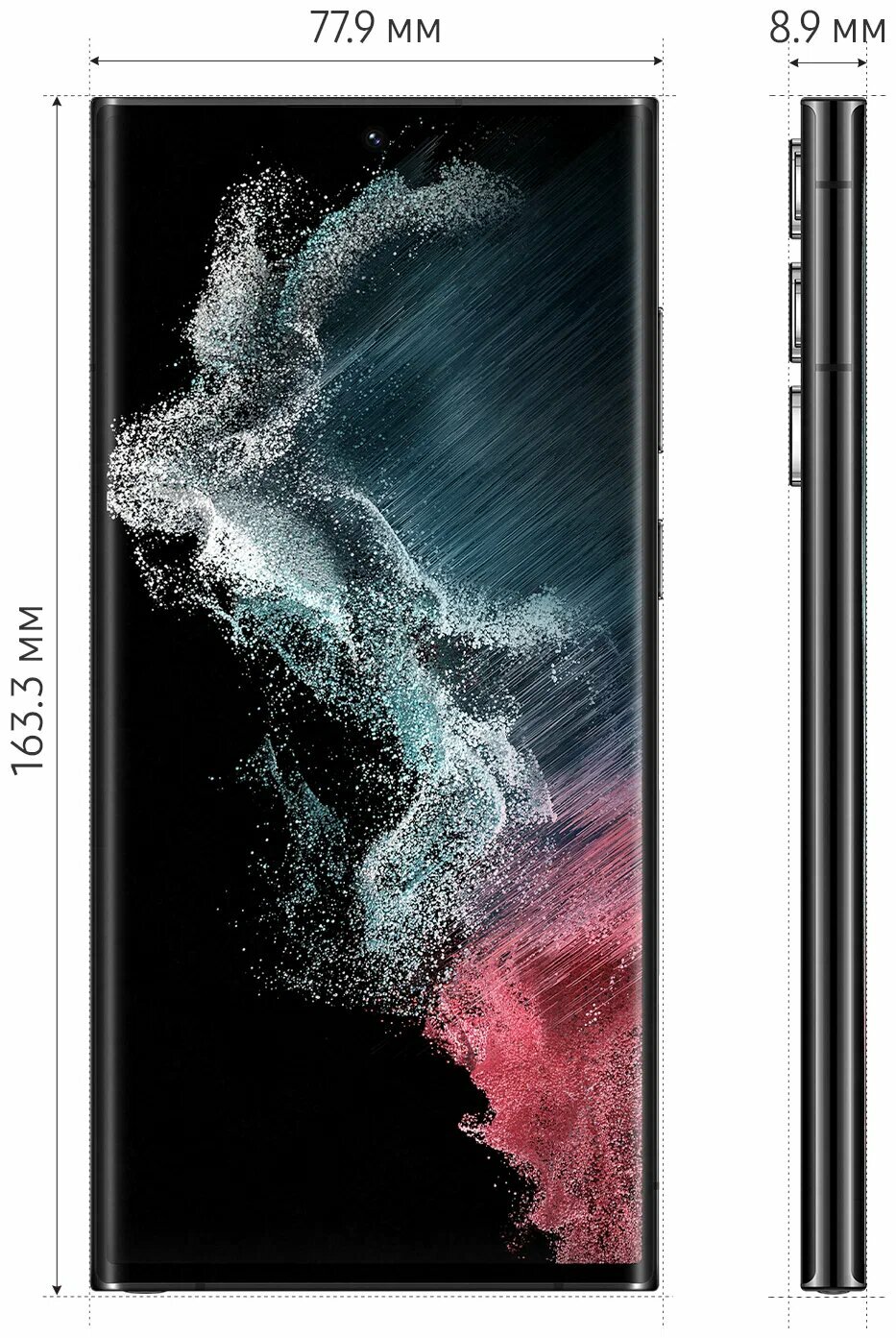 Смартфон Samsung Galaxy S22 Ultra 12/256 ГБ, Nano SIM, черный фантом — фото 1