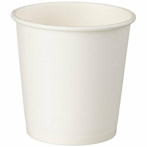 Стакан бумажный одноразовый однослойный50шт бумага 100мл D62 H62мм белый 342₽