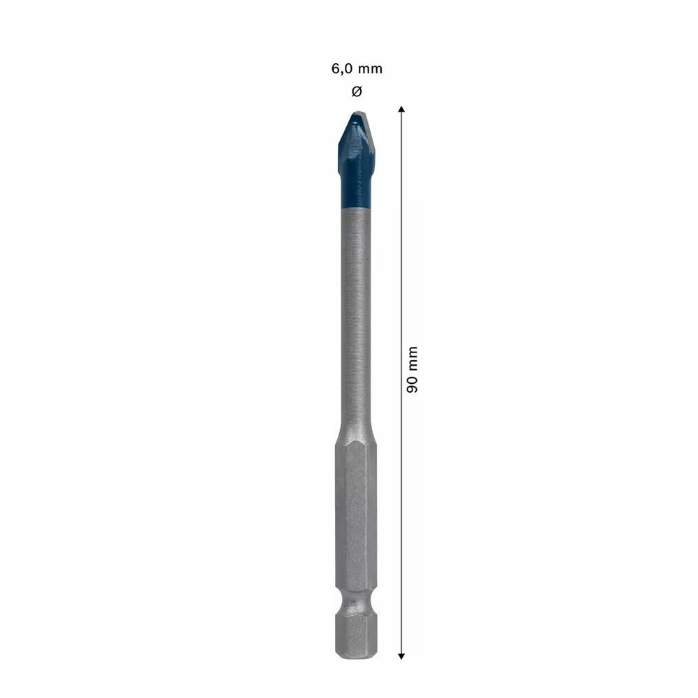 Сверло по твердой плитке Bosch EXPERT с шестигранным хвостовиком 6x90 мм-AJ — фото 1