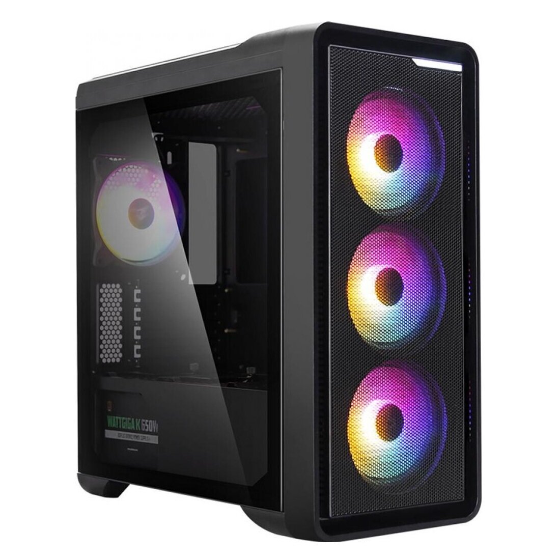 Корпус для компьютера Zalman M3 Plus RGB Black (mATX, без БП, 2xUSB2.0, 1xUSB3.0, с окном)