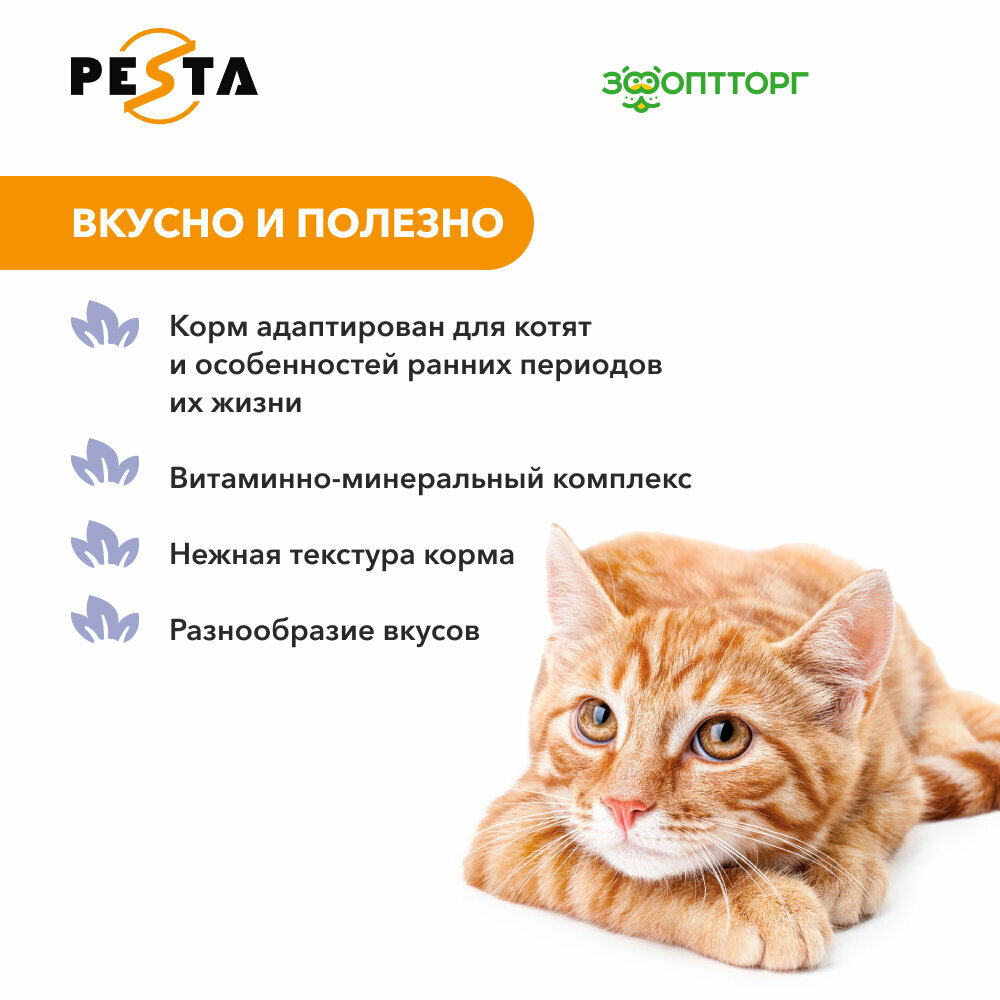 Pesta ламистер для кошек и котят паштет с индейкой 100 г. упаковка 14 шт — фото 1