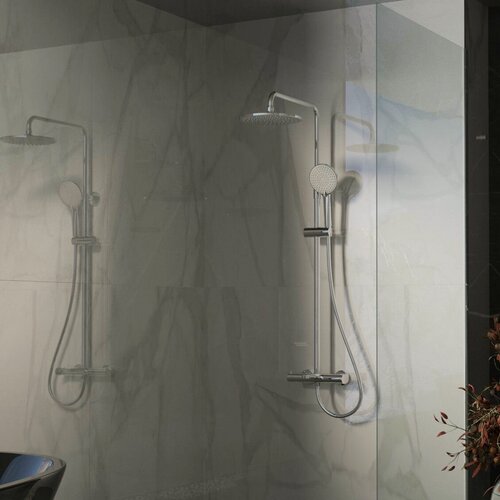 Изображение товара Душевая стойка Vincea Рондо (Rondo) VSFS-1R1CH с изливом, хром