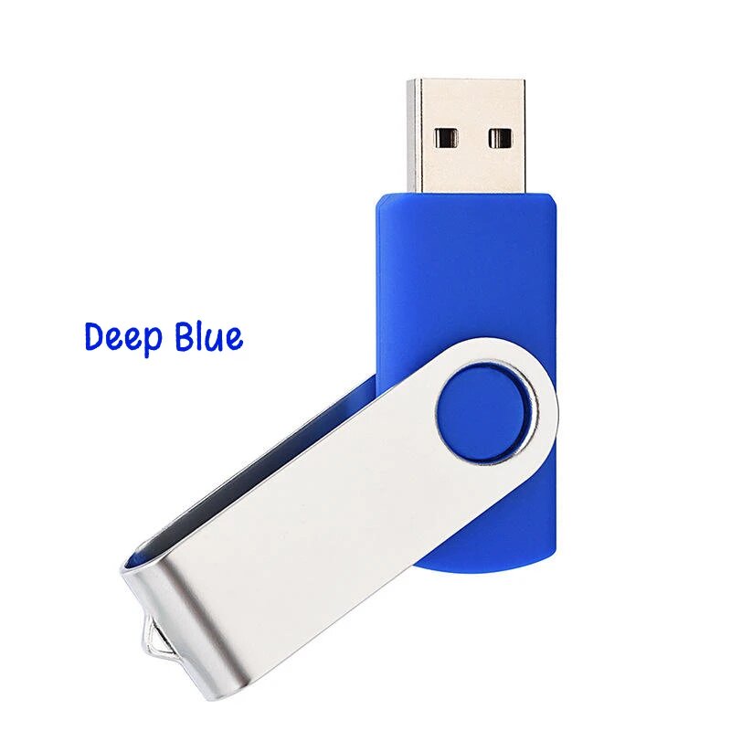 Металлическая USB-флешка Custom Logo 128Мб-16Гб 128 МБ, Deep Blue Color