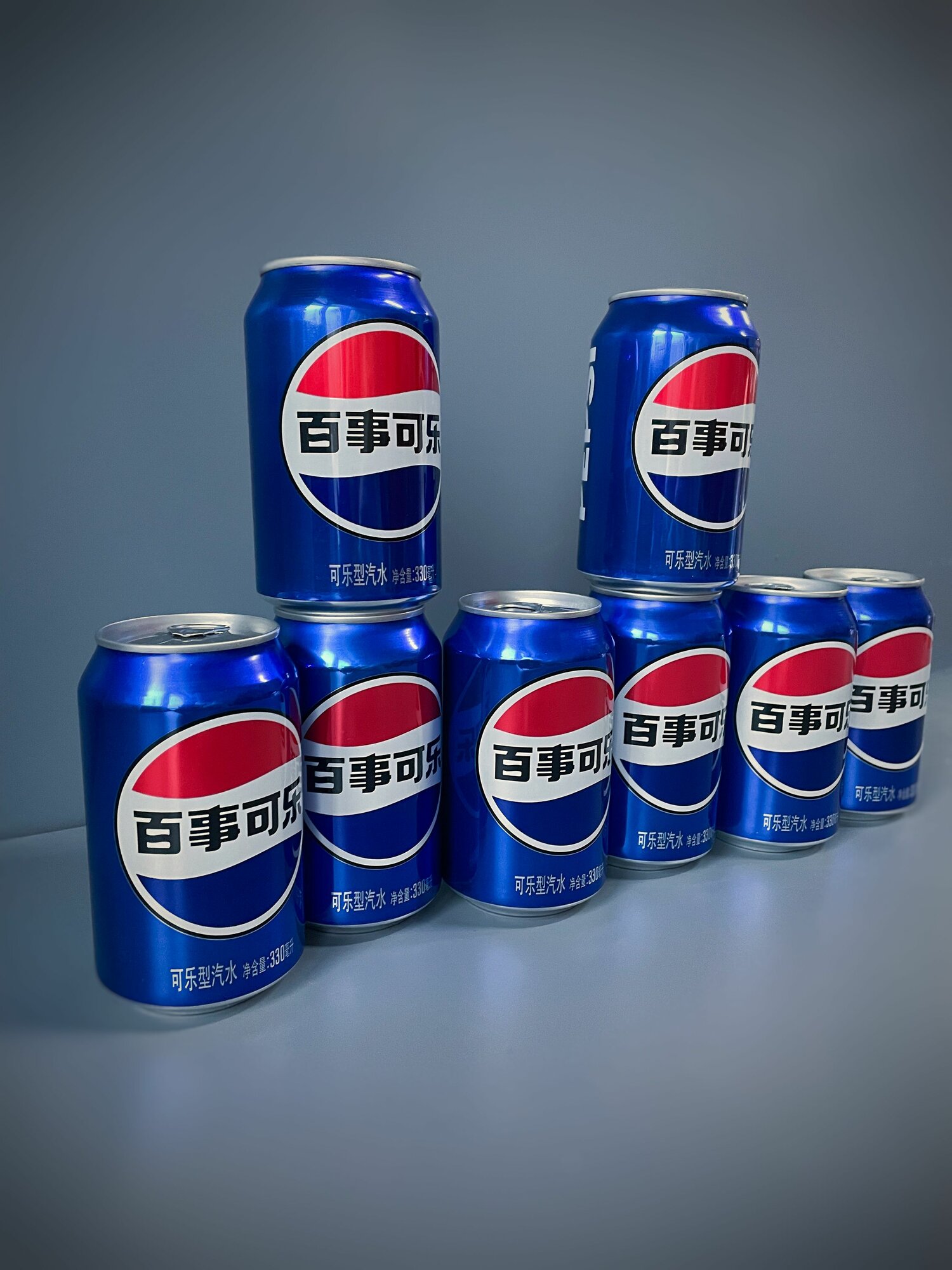 Газированный напиток пепси (Pepsi Cola) 8 банок, 330 мл, Китай — фото 1