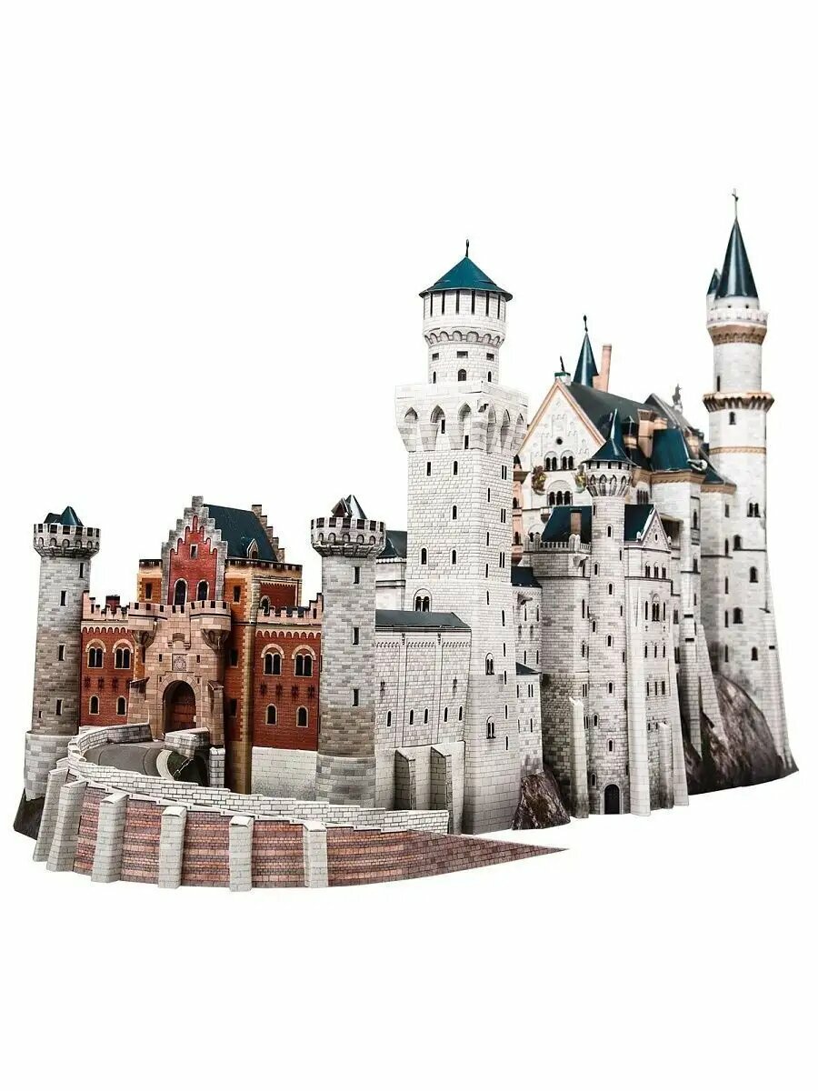 Масштабная сборная модель из картона Умная бумага 3D Замок "Neuschwanstein" Архитектура