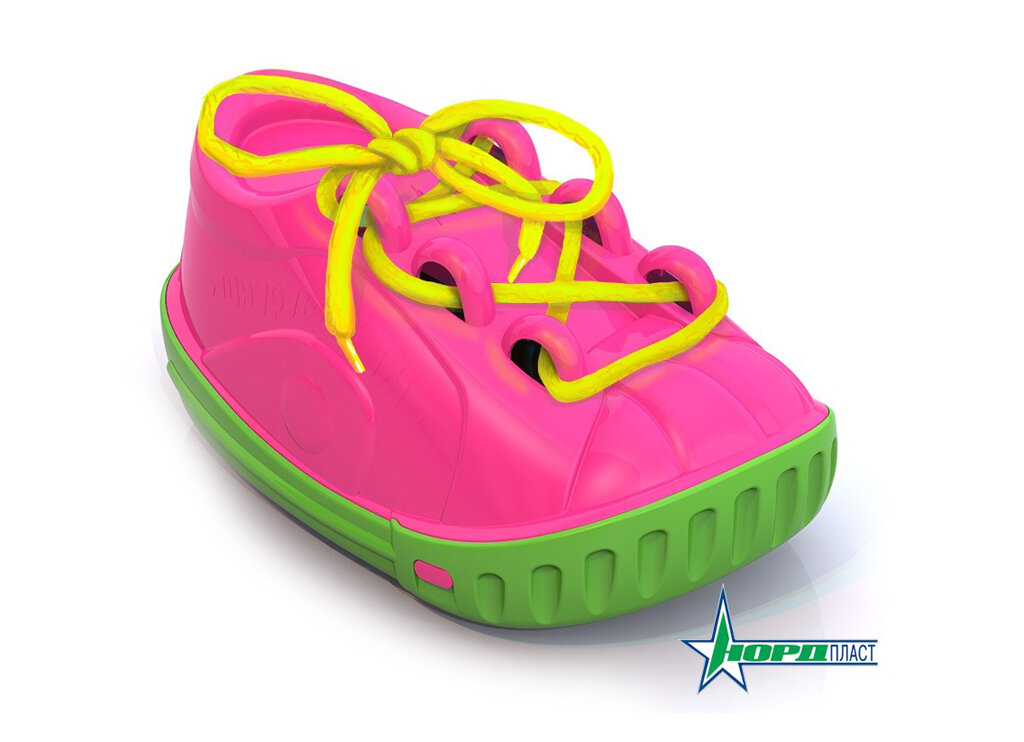 Дидактическая игрушка Нордпласт Ботинок-шнуровка 1010