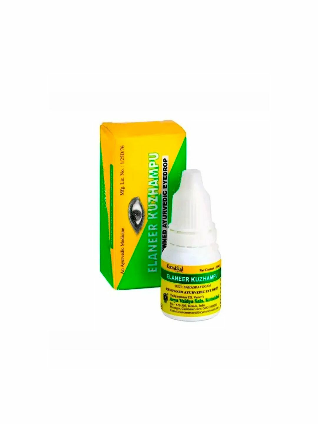 Эланьер Кужампу Коттаккал - капли для глаз / Elaneer Kuzhampu Kottakkal 10 мл