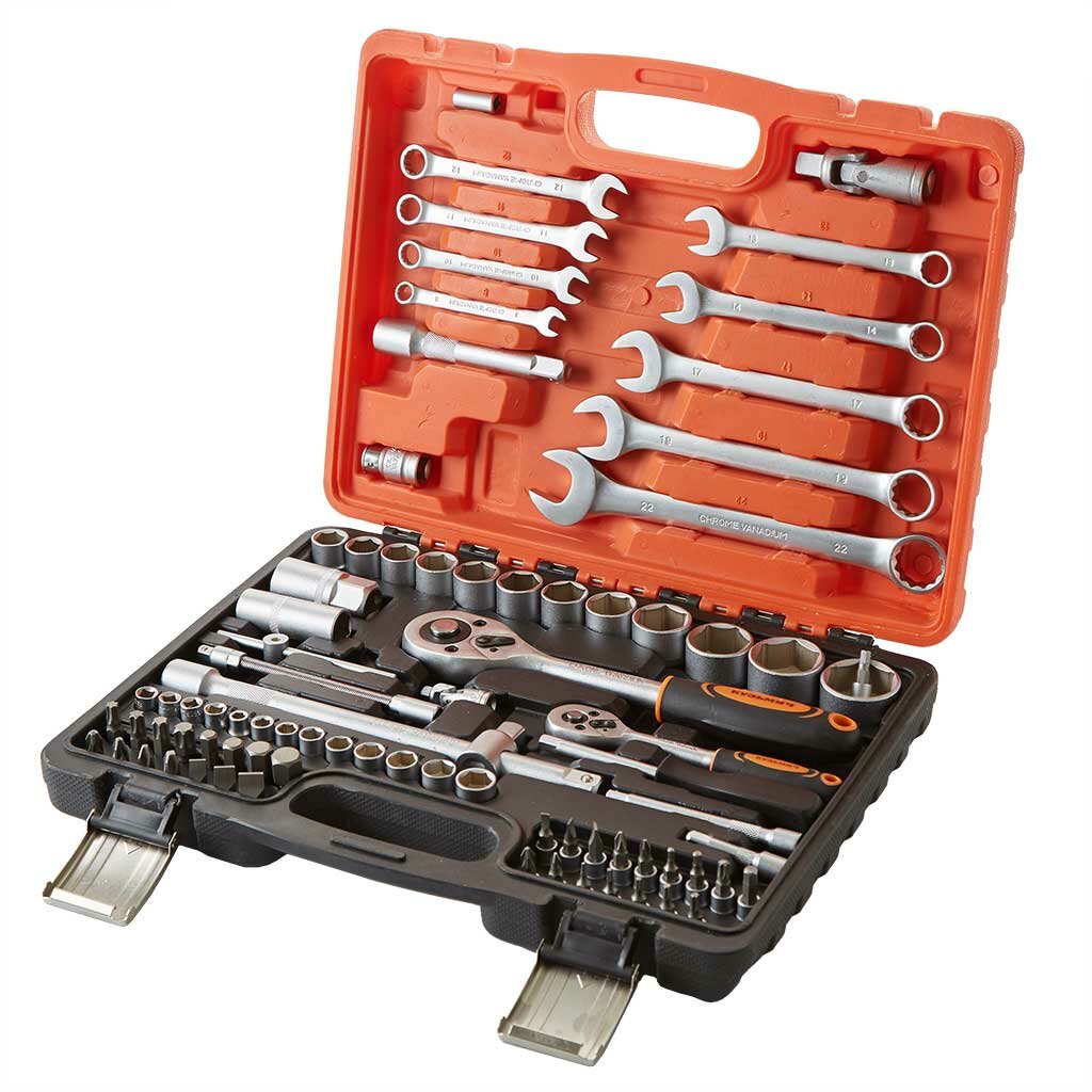 Набор инструментов 82 предмета в кейсе кузьмич НИК 015 82  хром ванадиевая сталь