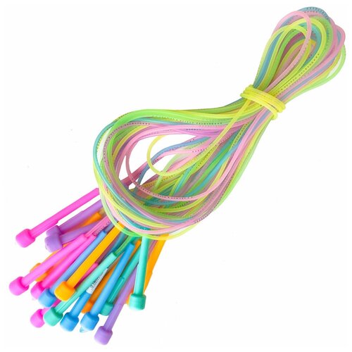 фото Скакалка (10 штук) шнур пвх 2,8 м. e29461 (мультиколор, полупрозрачная) hawk