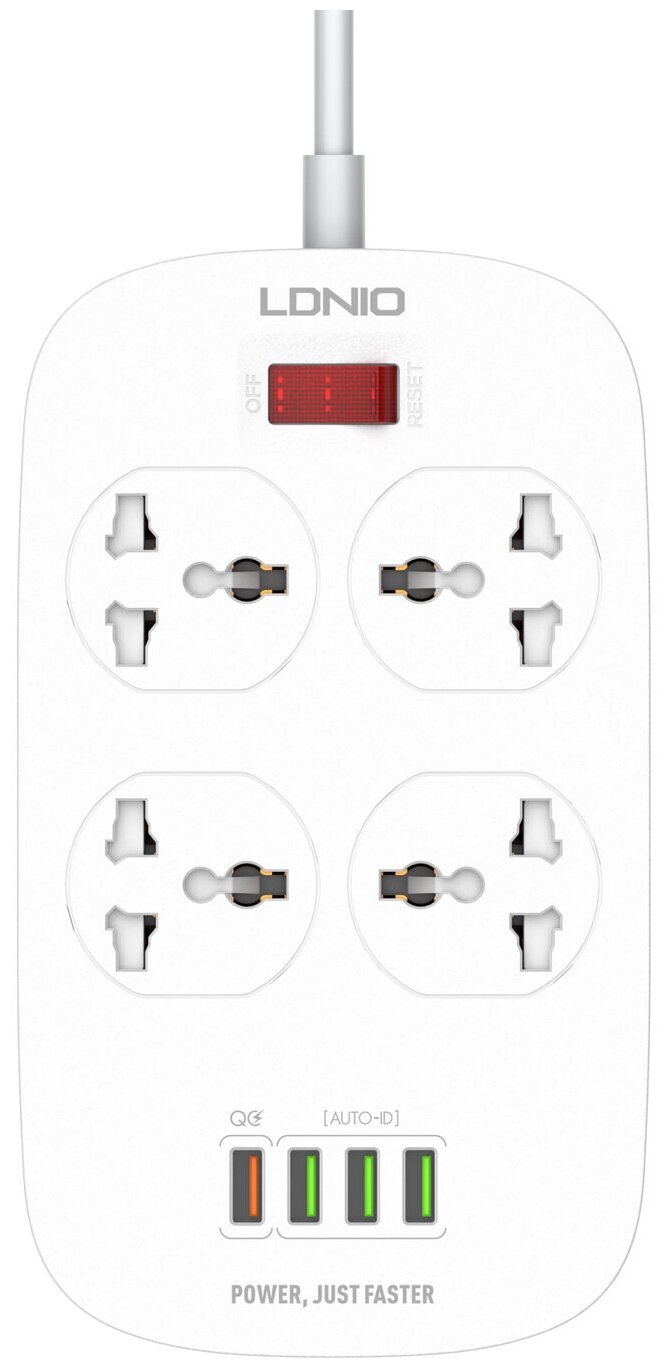 Сетевой фильтр LDNIO SC4407 с/з 10А / 2500 Вт