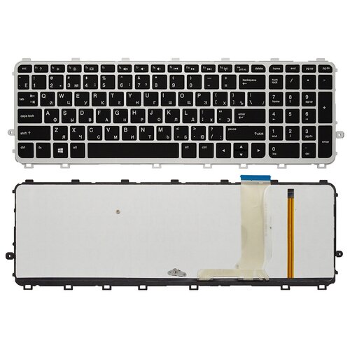 Клавиатура для ноутбука HP Envy 15-j серебро с подсветкой 3800₽