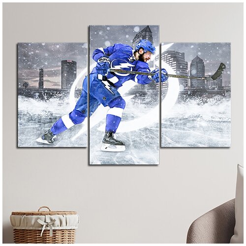 Модульная картина Никита Кучеров ХК Тампа-Бэй Лайтнинг 90х60см