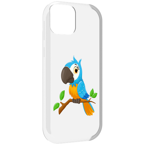 Чехол MyPads попугайчик детский для UleFone Note 6 / Note 6T / Note 6P задняя-панель-накладка-бампер