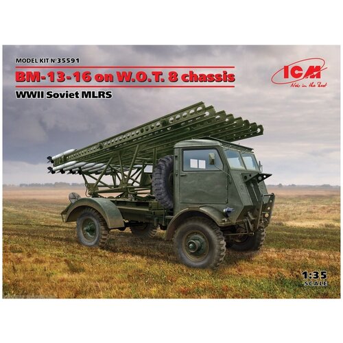 БМ-13-16 на шасси W. O. T. 8 Советская рсзо 35591 icm сборная модель l1500s lf 8 германский лёгкий пожарный автомобиль ii мв 1 35