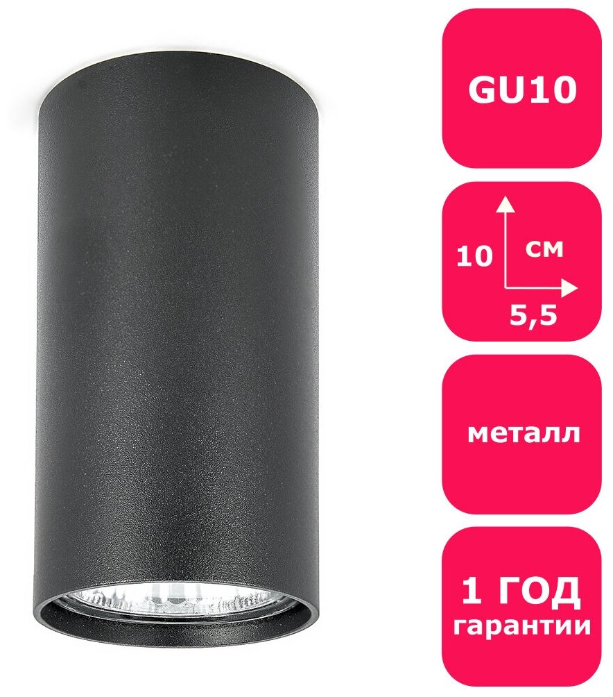 Потолочный накладной светильник Arte Lamp Unix A1516PL-1BK