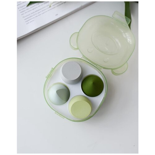 Набор спонжей для нанесения макияжа цвет зеленый RubyFace