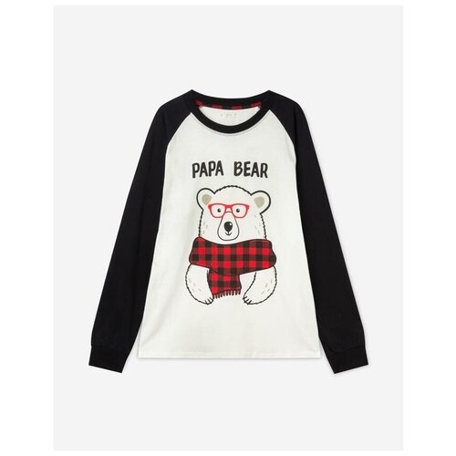 фото Пижамный лонгслив papa bear с мишкой мужской gloria jeans