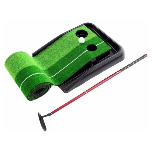 Подарки Мини-гольф с дорожкой (офисный) коврик для гольфа 3 в 1 maxbase складной для вождения скалывания и тренировки в гольфе