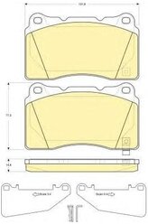 Дисковые тормозные колодки передние GIRLING 6133499 для Mitsubishi, Subaru, Opel, Saab (4 шт.)