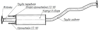 Резонатор TRIALLI EAM 1404 для Nissan Juke