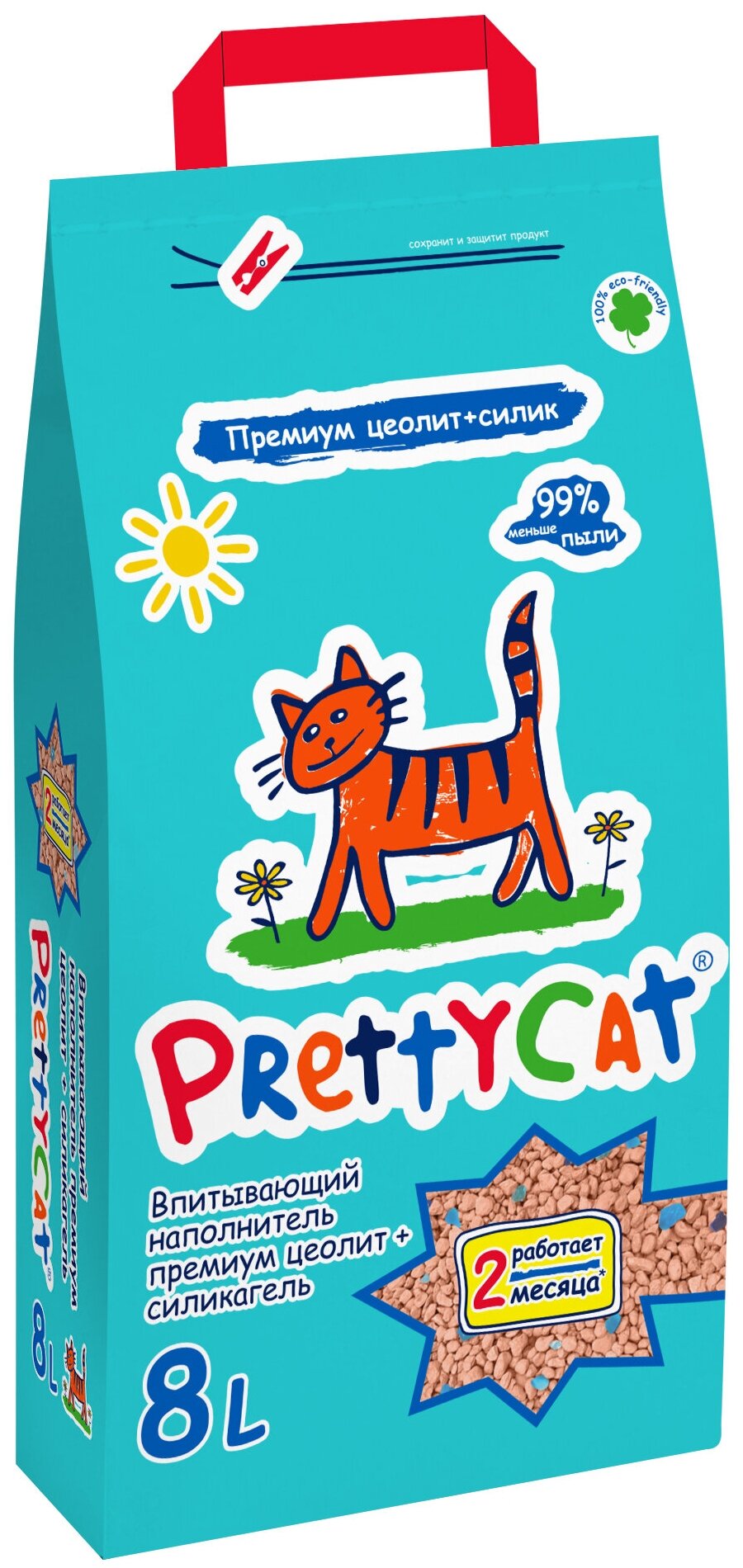 Наполнитель впитывающий "PrettyCat Premium" премиум-цеолит + силикагель 8л/4кг - фотография № 1