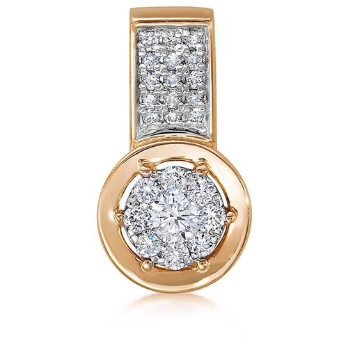 фото Подвеска с 24 бриллиантами из красного золота 101322 vesna jewelry