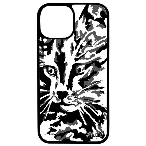фото Защитный чехол на телефон // iphone 13 pro max // "котенок" маленький бенгальский, utaupia, серый