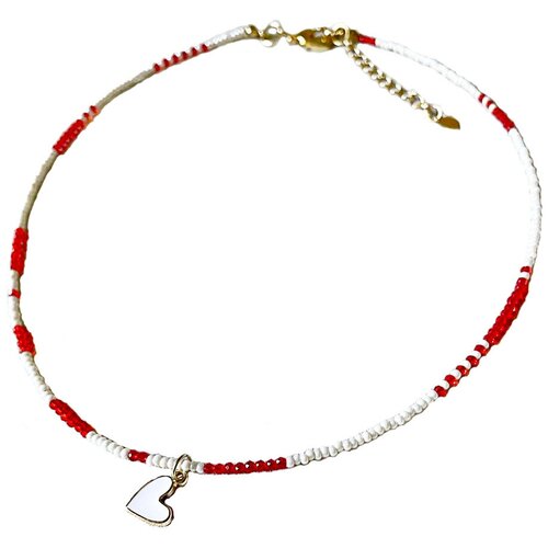 Чокер с белым сердечком