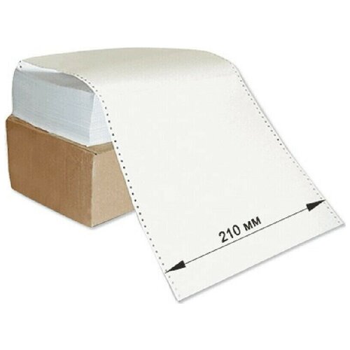 Бумага для принтера Бумага с неотрывной перфорацией, 210х305 мм (12), 1600 листов, плотность 65 г/м2, белизна 98%, STARLESS