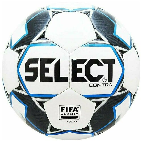 фото Мяч футбольный select contra fifa арт. 812317-102, р.5, fifa quality, 32пан., пу, руч. сш, бело-чер-син