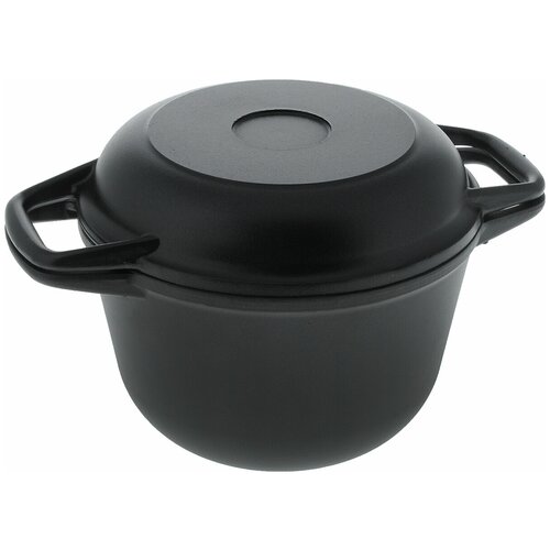 фото Казан casta "positive" с крышкой-сковородой, с антипригарным покрытием, 3 л