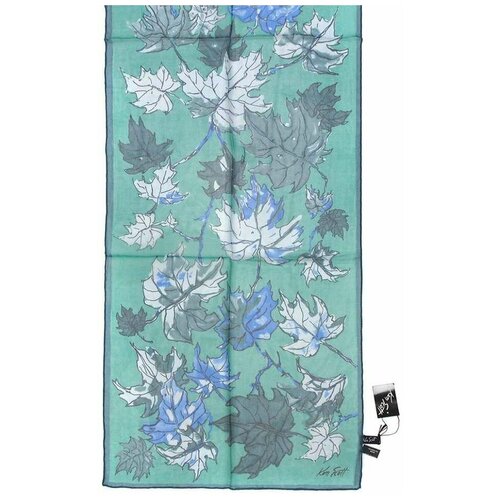 Изумрудный шифоновый шарфик с кленовыми листьями Ken Scott 819954