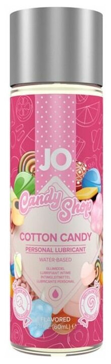 Смазка на водной основе Candy Shop Cotton Candy с ароматом сладкой ваты - 60 мл.