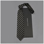 Необычный черный галстук с прямоугольниками Krizia 843745 - изображение