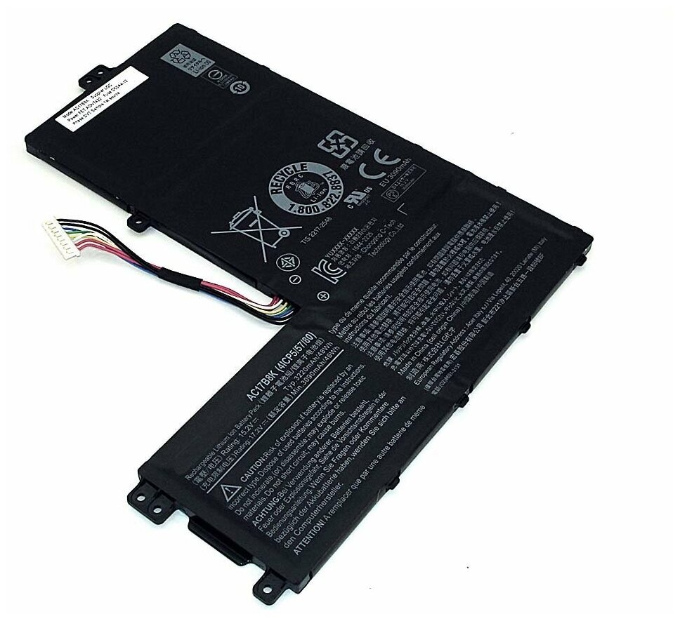 Аккумуляторная батарея для ноутбука Acer Swift 3 SF315-52 (AC17B8K) 15.2V 3220mAh черная