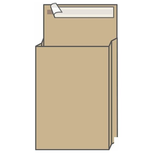 Пакет почтовый B4 KurtStrip (250х353х40, 130г, стрип, объемный) крафт, 10шт. (391157) пакет почтовый extrapack b4 из крафт бумаги стрип 250х353 мм 120 г кв м 25 штук в упаковке