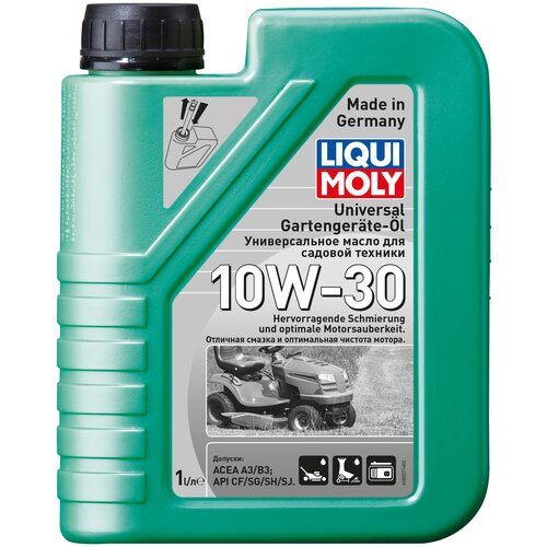 моторное масло liqui moly для водной техники marine 4t motor oil 10w 30 1 л Масло для садовой техники LIQUI MOLY Universal 4-Takt Gartengerate-Oil 10W-30, 1 л