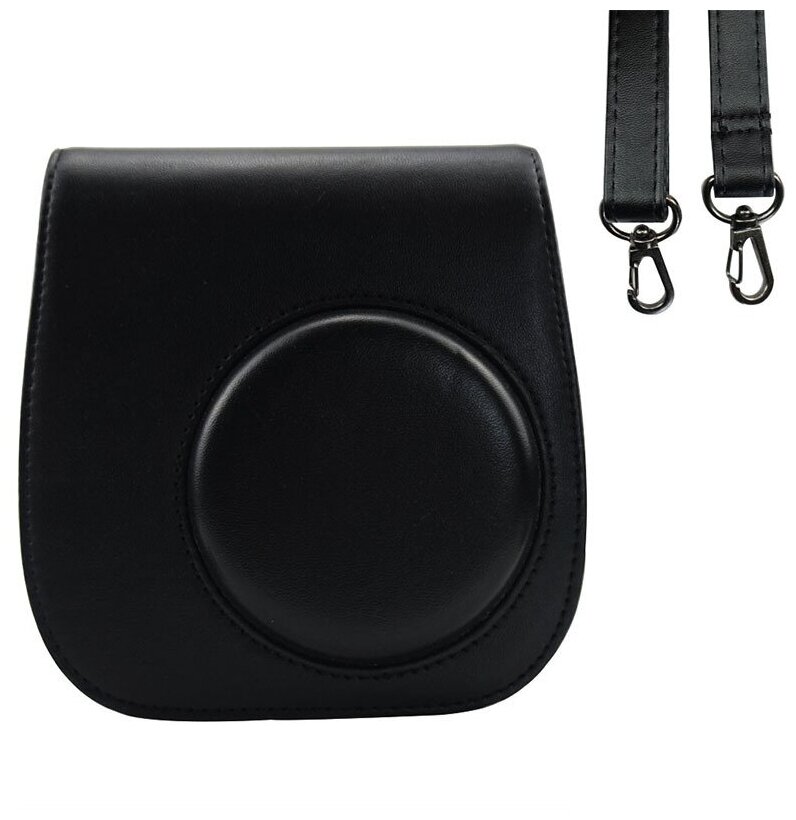 Защитный чехол-сумка-футляр MyPads TC130-137 для фотоаппарата Fujifilm Instax Mini8 / Mini 8 Plus/ Mini 9 противоударный усиленный легкий черный
